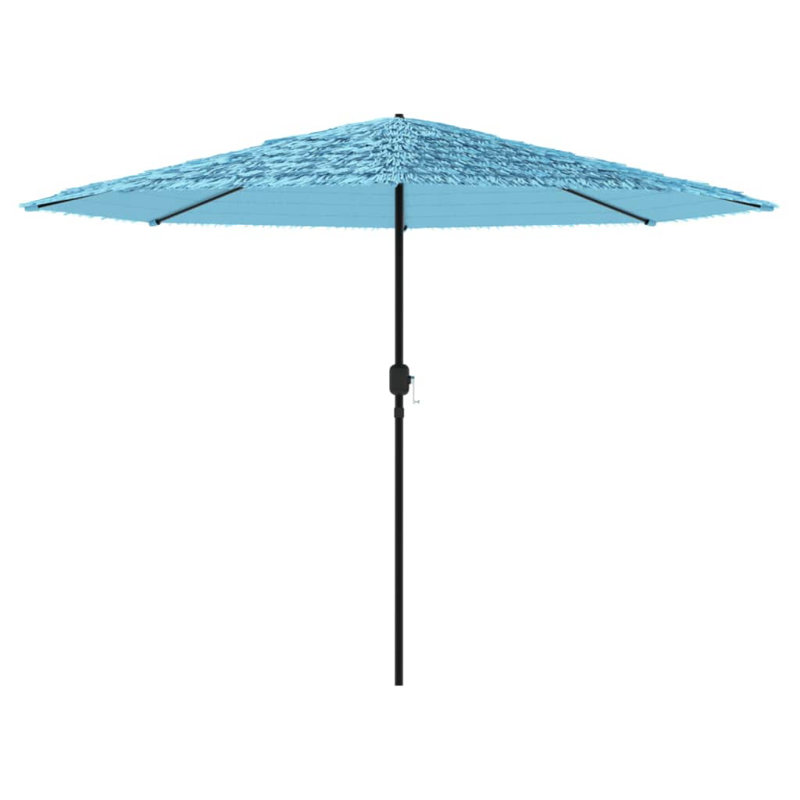Beach Parasol, 248cm H x 388cm W x 388cm D, Blue / White / Grey