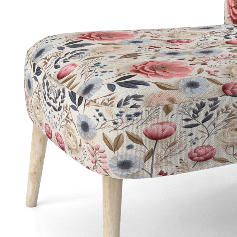 Chaise d'appoint rembourrée Ethereal Botanicals Ranunculus