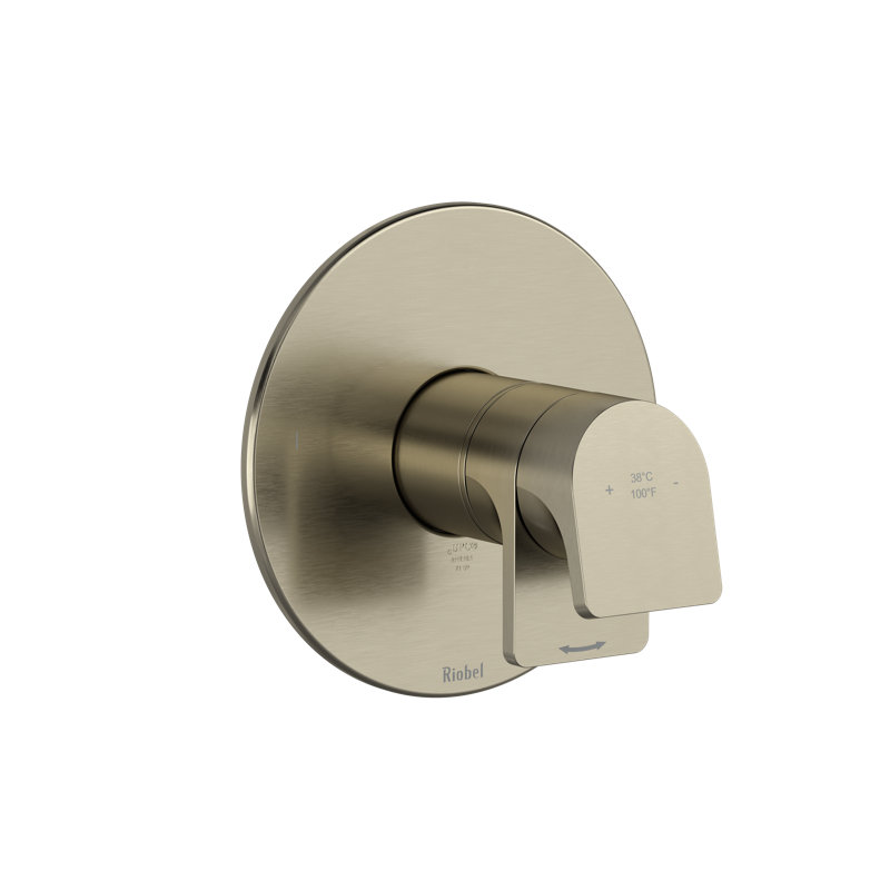 Garniture thermo-équilibrée 1/2 "avec 2 fonctions Ode, Nickel brossé