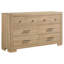 Commode 6 tiroirs en chêne clair