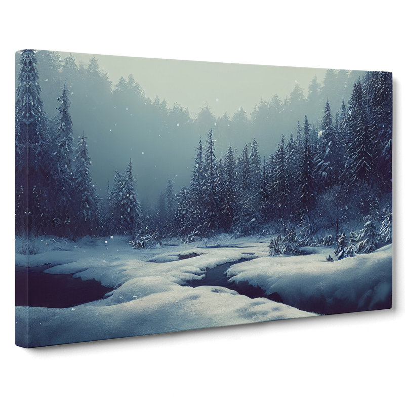 Entrancing Winter Forest - Wrapped Canvas, 40cm H x 60cm W x 3cm D