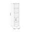 Nati Modern Corner Bookcase 5 Tiers | 34 x 34 x 161 cm | Space-Saving Design-372166167