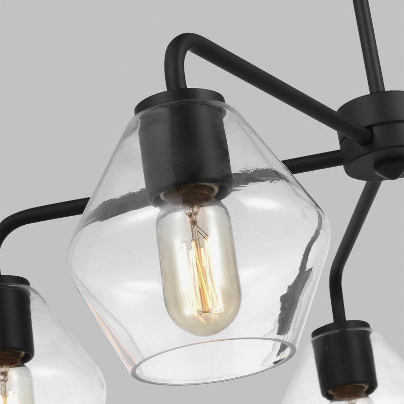 Rooks 5 - Light Dimmable Sputnik Sphere Chandelier, Black