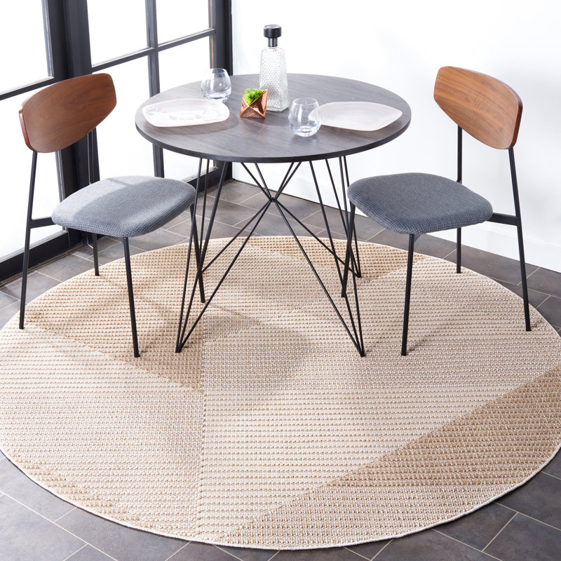 Feffrey Performance Geometric Rug, Round 6'7"