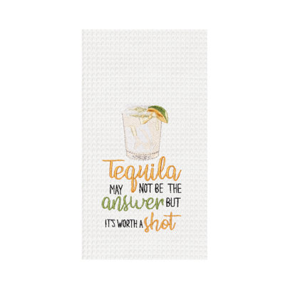 «Téquila May Not Be The Response» Torchon Waffle Weave