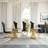 8 - Person Glass Top Double Pedestal Dining Set-1521258296-1521258301