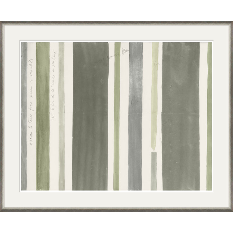 Green Stripes Print by Paule Marrot