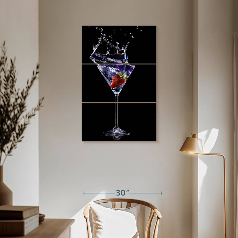 Yarlin Strawberry Martini Splash, 57" H x 36" W