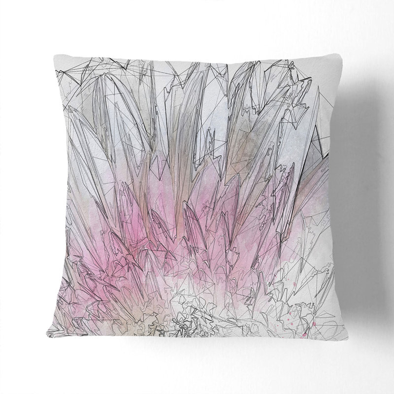 Petals of a Gerbera Cushion with Filling, 55cm H x 55cm W x 20cm D, White