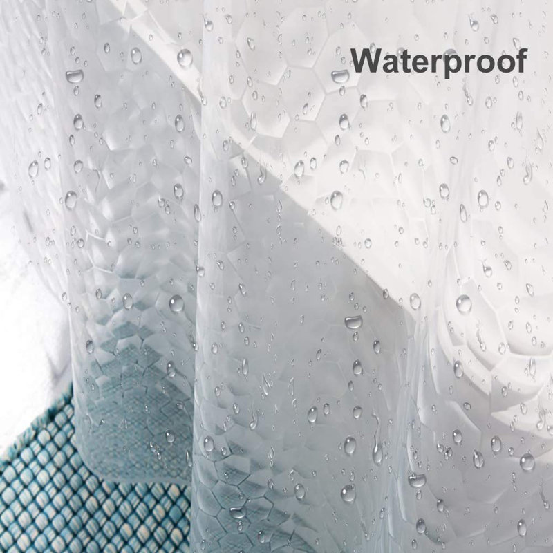 Clear Shower Curtain Liner Set with Hooks