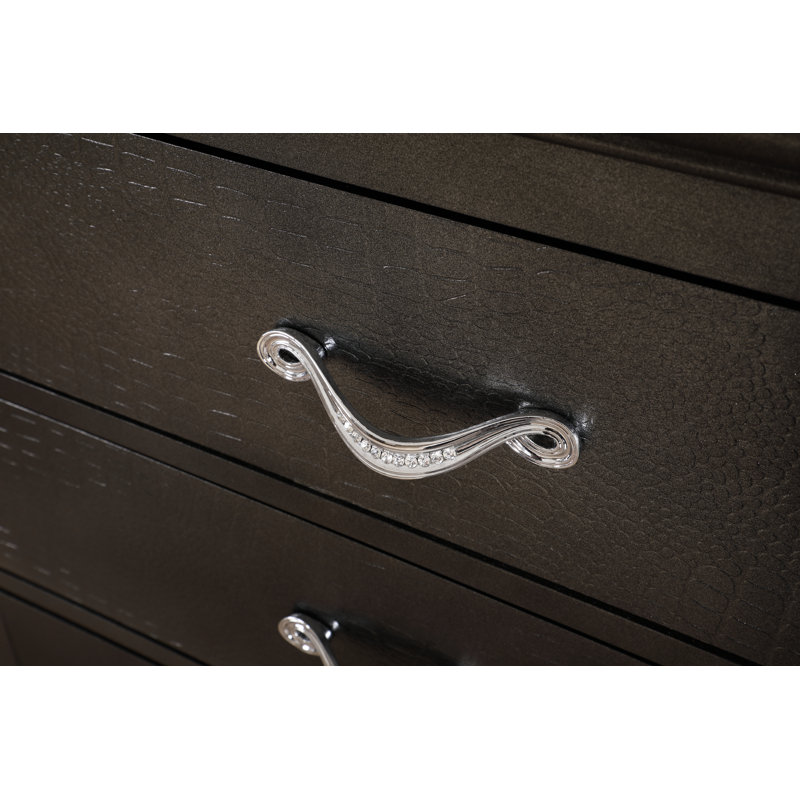 Eduardo 5 Drawer Chest, Charcoal