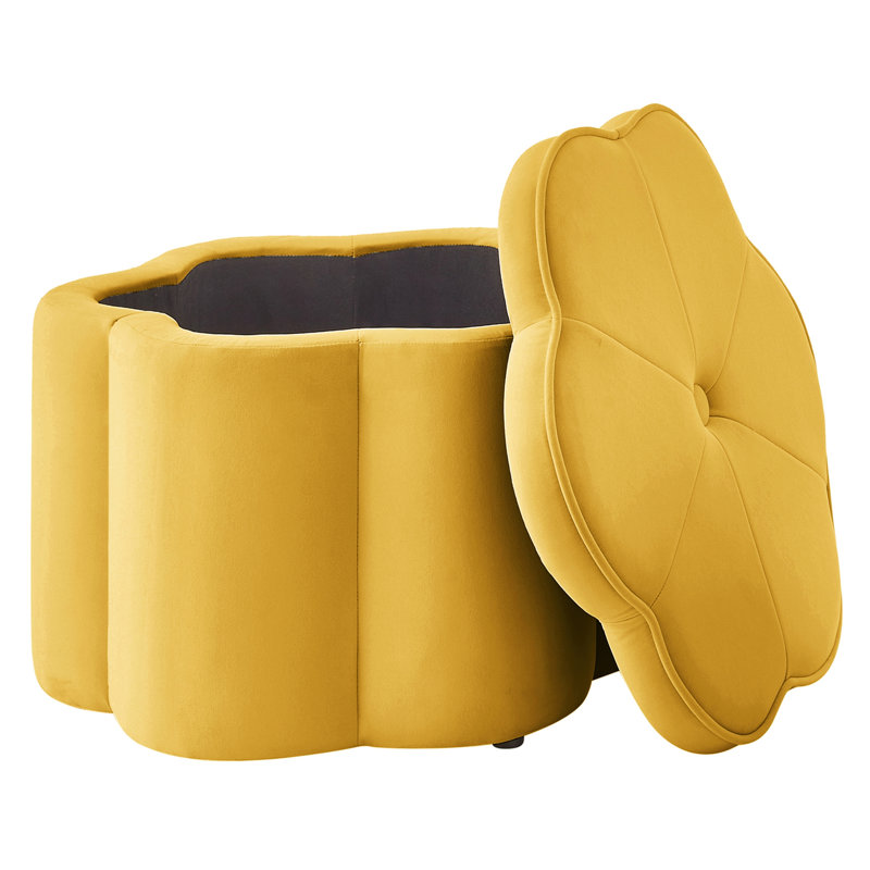 Ensemble de 2 repose-pieds avec rangement, Yellow