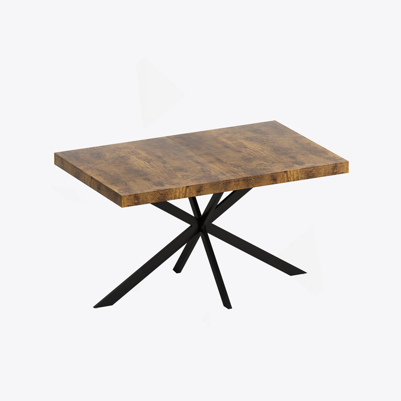 55.11" -70.86"Retro Rectangular Stretch Dining Table, Brown