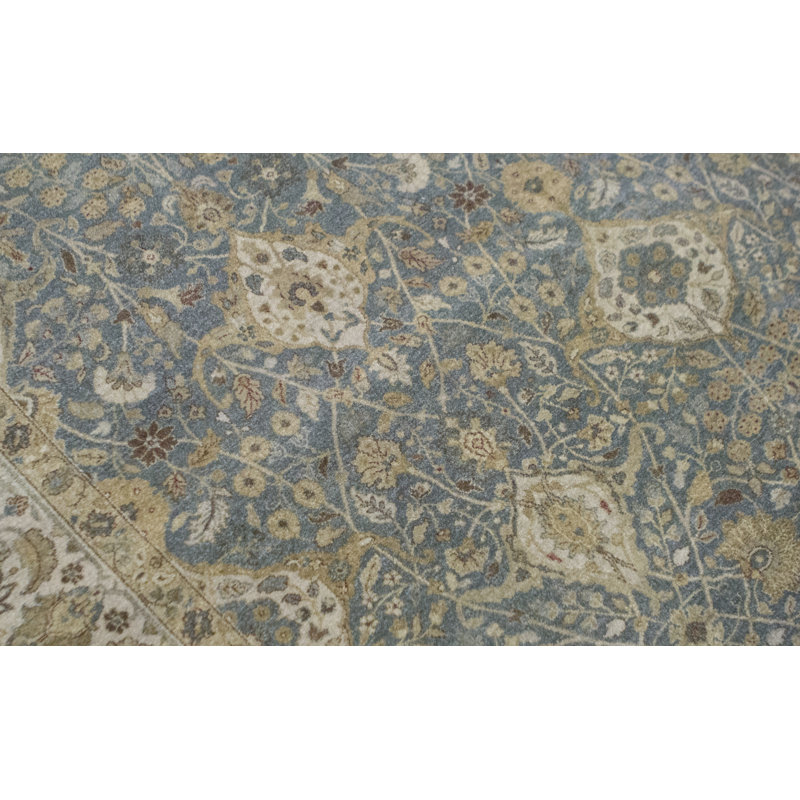 Signature Wool Oriental Area Rug in Blue/Beige