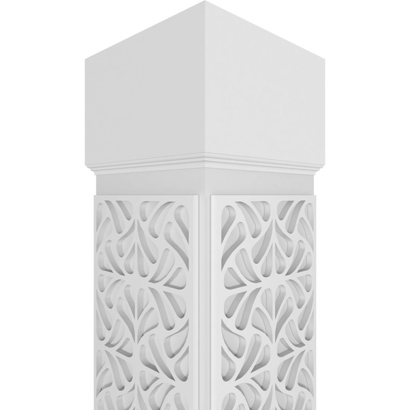 Colonne à motif cachemire carré classique non capitonné Craftsman avec base standard et base standard