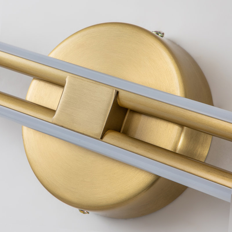 Éclairage de salle de bain à intensité variable à 1 lumière Shoji, Laiton doré, 3000 K