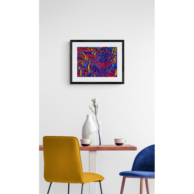 Aluminium Foil Print by Philippe Monthoux, Black Framed Canvas, 24" H x 32" W