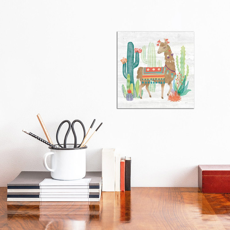Lovely Llamas III by Mary Urban - Wrapped Canvas Painting, 30.48 cm H x 30.48 cm W