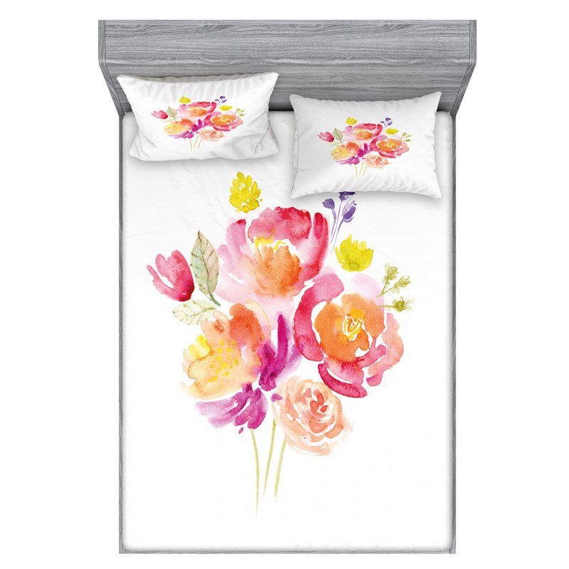 Microfiber Sheet Set, Queen Sheet Set with Fitted Sheet