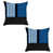 Noir / bleu géométrique