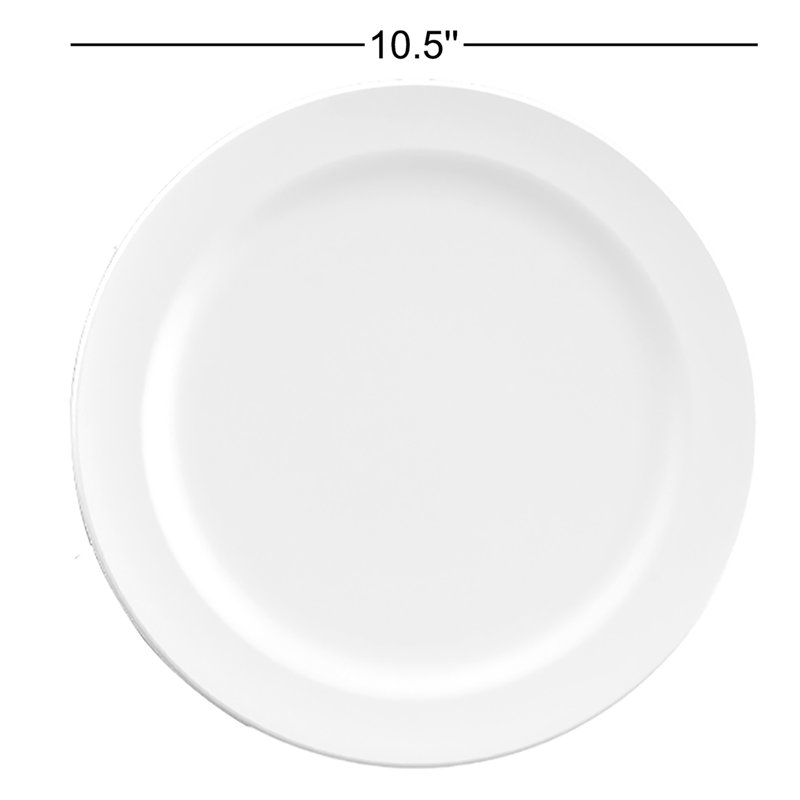 Assiette plate en mélamine blanche Tarhong