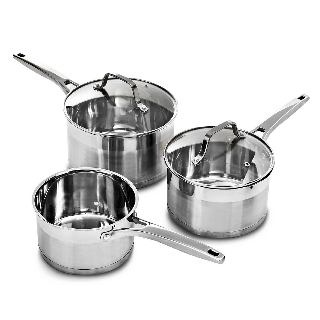 Blackmoor3pc Pro Stainless Steel Saucepan Set