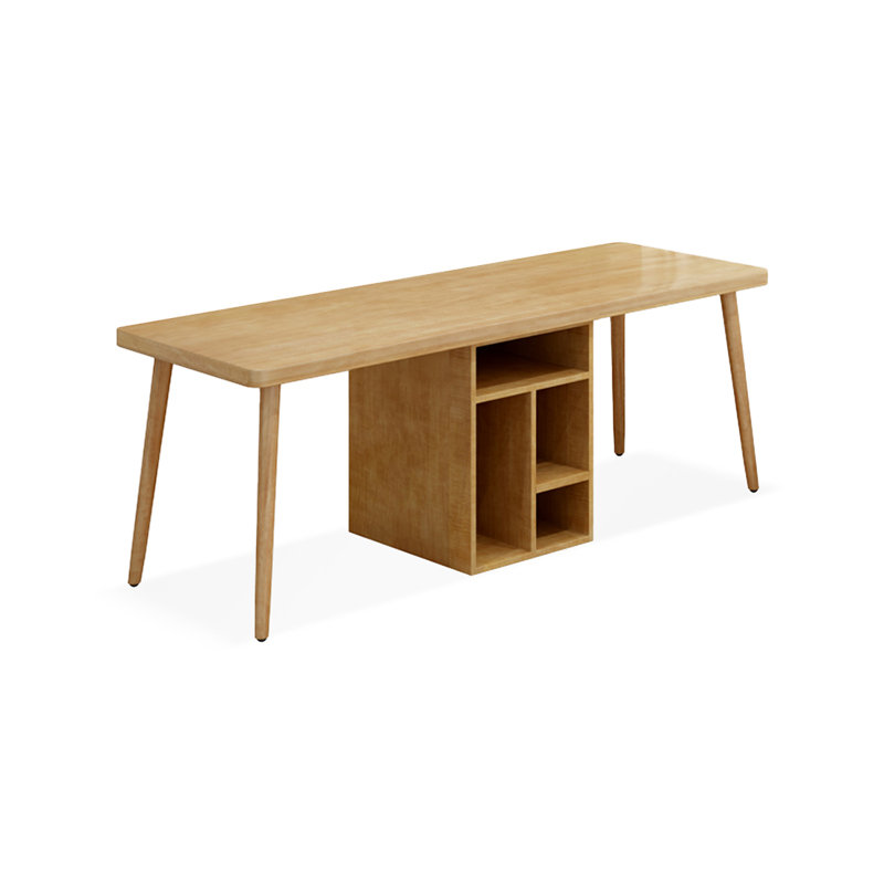 Bureau rectangulaire en bois massif Burlywood, H 29,53 po x l 70,87 po x P 23,62 po
