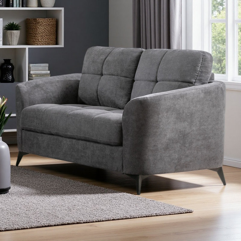 Causeuse en tissu 60 po, Gris
