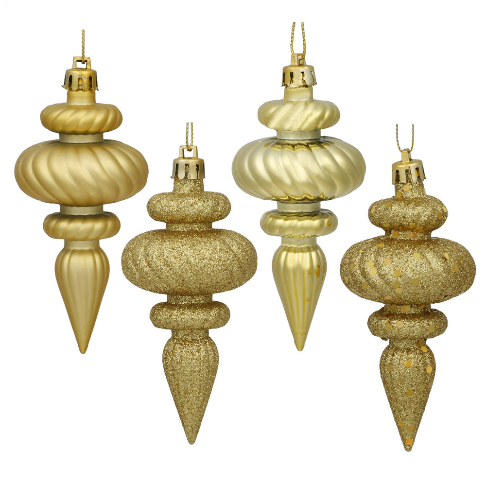 Mercury Row® 4" Shatterproof Finial Ornament, Gold