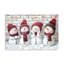Christmas Snowman Canvas Wall Art - 4 Cute Cartoon Snowmen Christmas Pictures Wall Decor - Red Xmas Holiday Room Decorations - Framed Christmas Poster Print-506882265