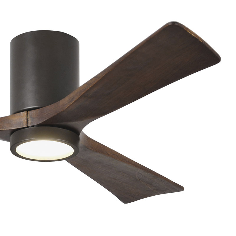 Irene LED Ceiling Fan, Textured Bronze, Walnut, 52"