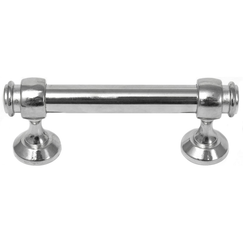 Polished Nickel 3" Modern Bar Cabinet Pull