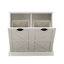 Armoire à linge en blanc. Conception sophistiquée. Sacs de rangement en tissu amovibles. E1,. Imperméable et sécuritaire. . Facile à assembler avec le manuel. Portant inclinable de 100 livres - Armoire blanche. Chic