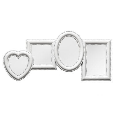 Burrill White Beaded Picture Frame