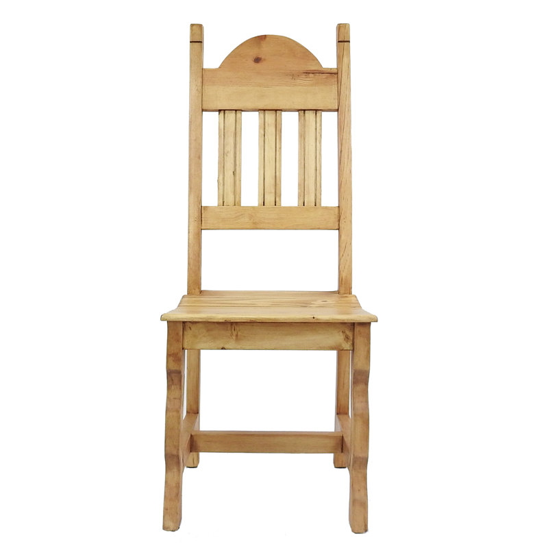 Fresno 18'' H Pine Solid Wood Side Chair, Brown