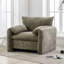 Fauteuil d'appoint surdimensionné en chenille de style moderne avec canapé-lit simple de 38,6 po de largeur pour salon, chambre à coucher