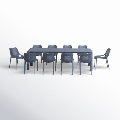 Farrah Rectangular 10 - Person Dining Set