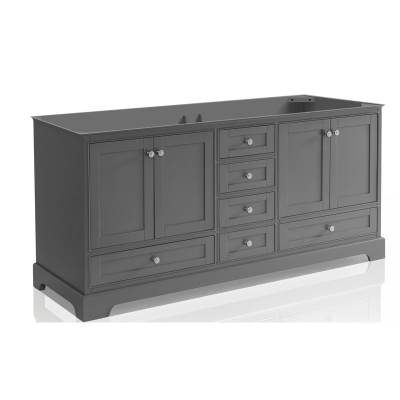 70.75'' Double Bathroom Vanity Base Only, Sapphire Gray