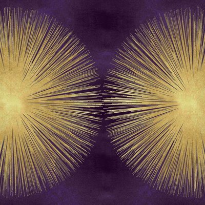 " Sunburst Gold On Purple Ii " Painting Print
