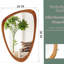 Miroir décoratif irrégulier à cadre en bois, miroir décoratif pour chambre à coucher, salon, entrée-971697880-971697882