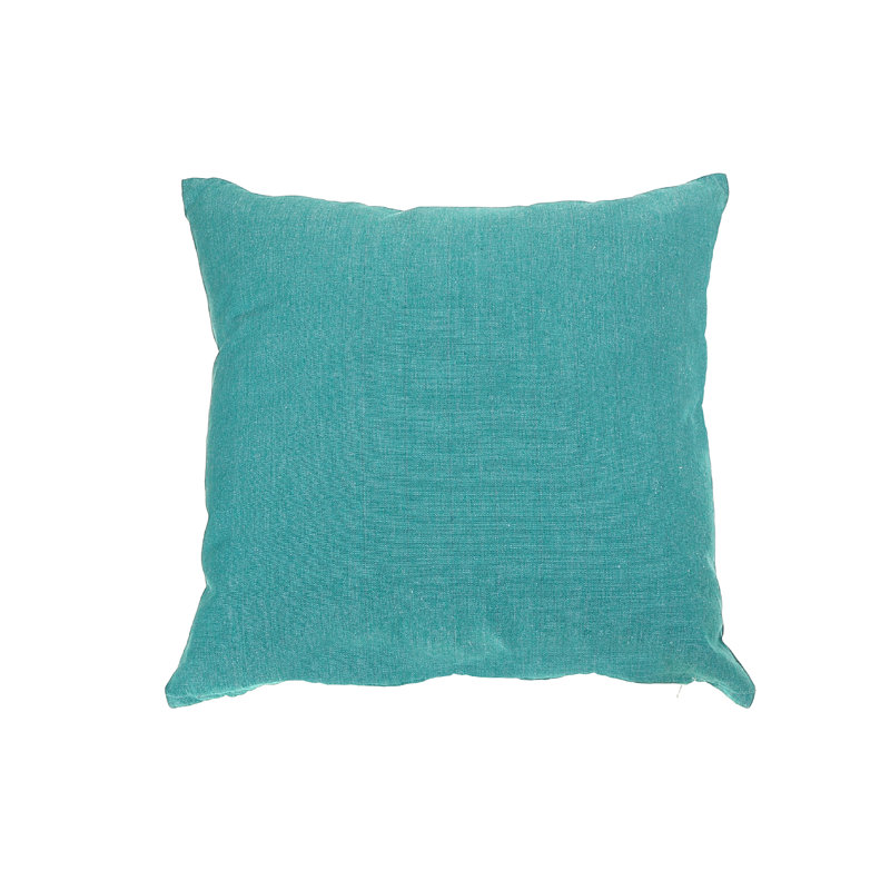 Coussin Chambray avec fermeture à glissière, Sarcelle