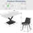 7-Piece Modern Rectangular Sintered Stone Dining Table Set With 6 Faux Leather Chairs-786215844
