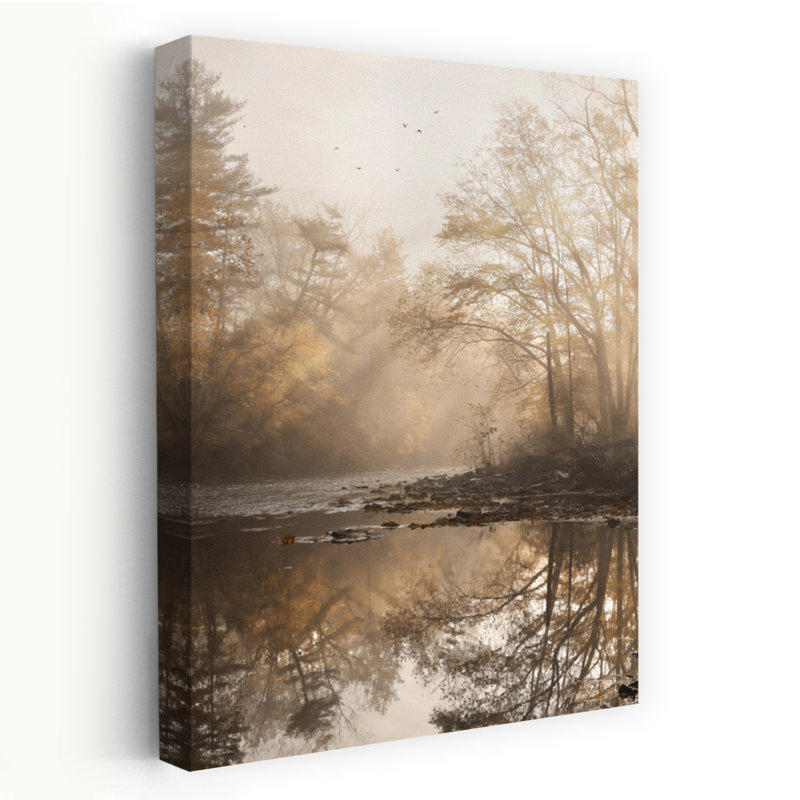 Réflexions, paysage contemporain abstrait, art naturel, H 24 po x l 16 po
