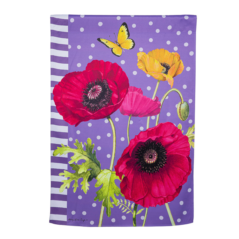 Drapeau de maison en suède Poppy Welcome