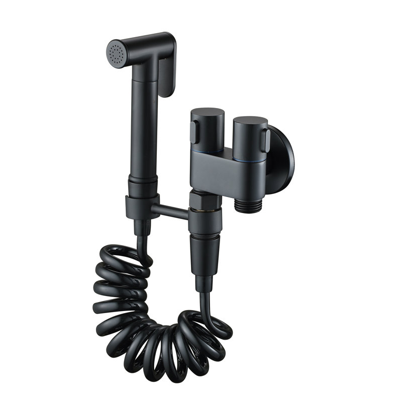 Elongated Hand Held Bidet, Matte Black