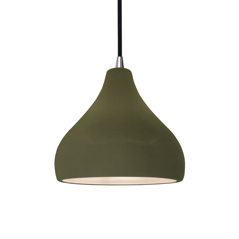 Luminaire suspendu à 1 lumière Meydan, Incandescent, H 7,25 po x l 8 po x P 8 po, Ciel de minuit / noir nickel