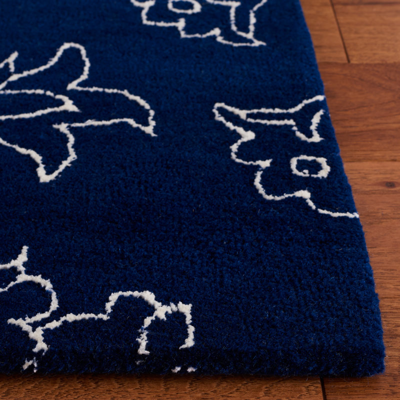 Fifth Avenue Hand Tufted New Zealand Wool Floral Rug, Rectangle 6' x 9'