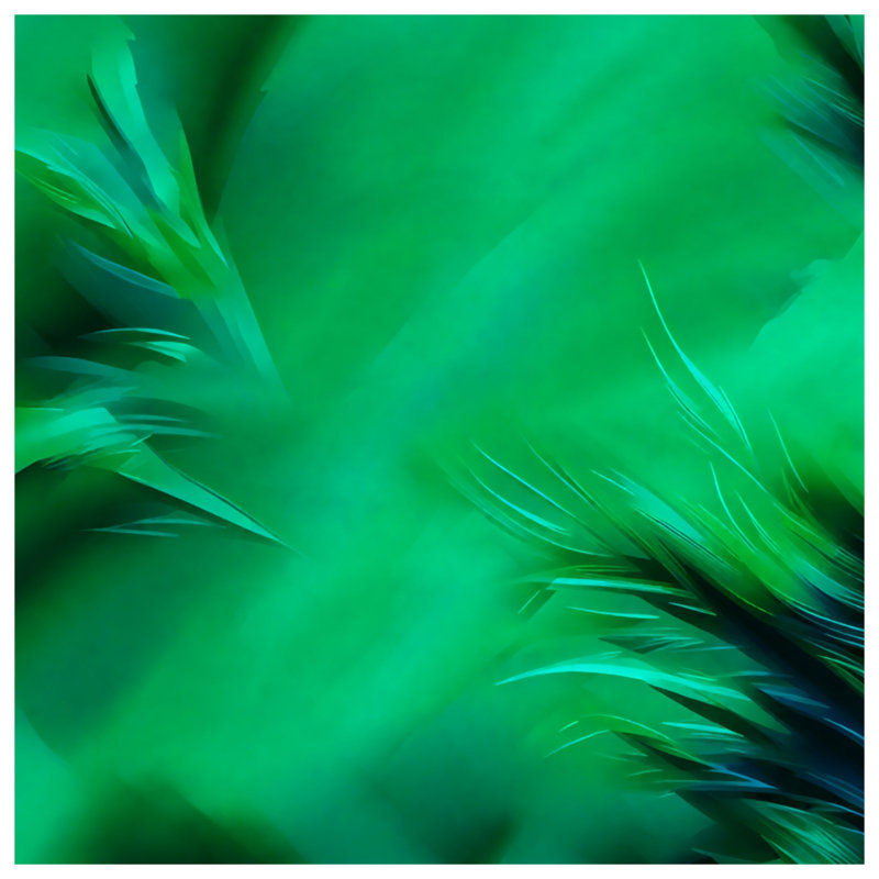 Édredon vert à feuilles abstraites, Grand lit