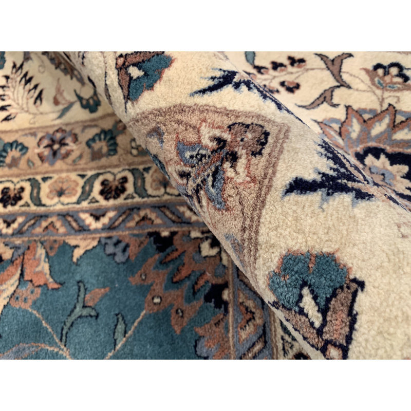 Tapis unique noué à la main baie / beige 12 pi x 18 pi 4 po Tabriz
