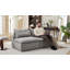 Canapé modulaire moderne en chenille avec cou et coussins lombaires Modern-2109335246